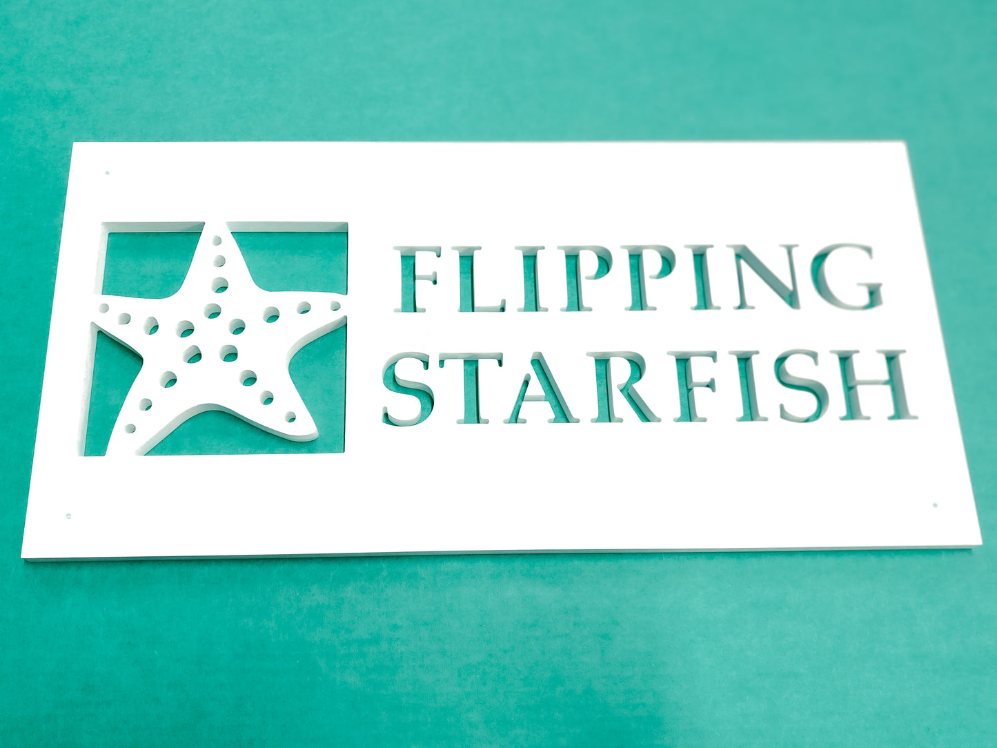 Custom Weatherproof Starfish Outdoor House Name Sign, Personalized Home Name Sign for Beach House or Coastal Home, Vacation Rental Property Sign