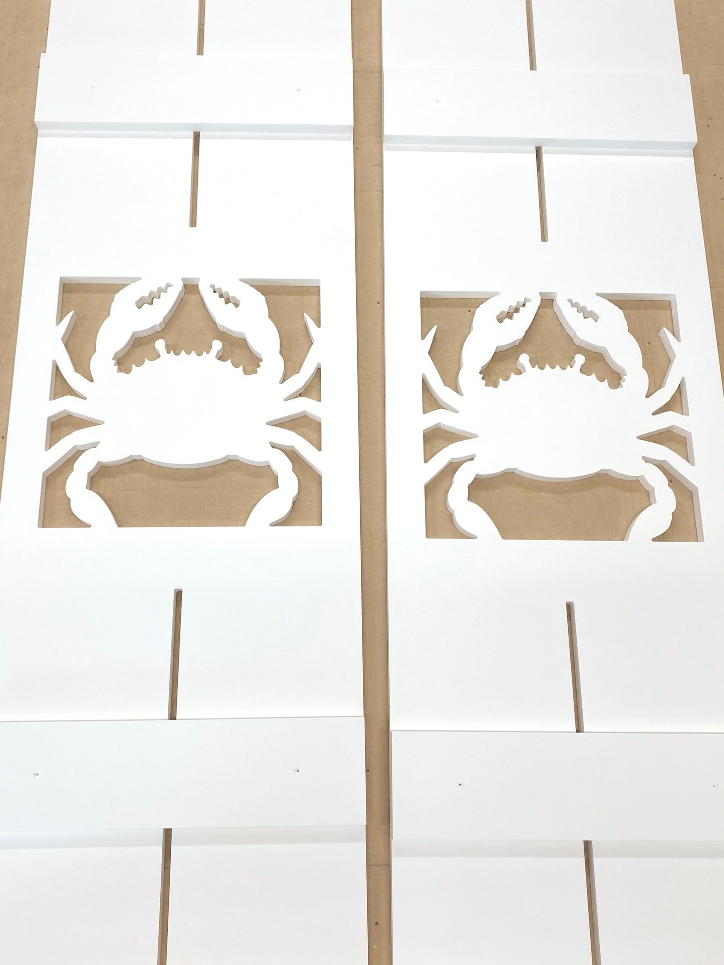 Weatherproof Crab Window Shutters for Outdoor Beach House or Coastal Home Decor (Standard Shutter Size)