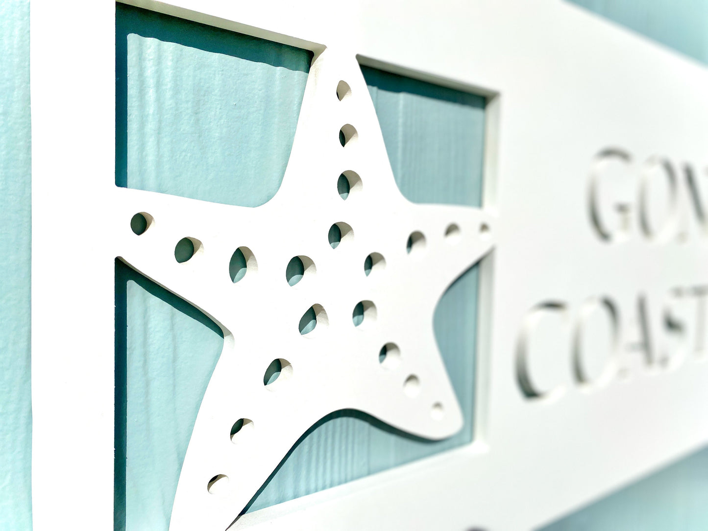 Custom Starfish House Name Sign, Weatherproof Personalized Home Name, Coastal Beach House Decor, Outdoor Exterior PVC Sign