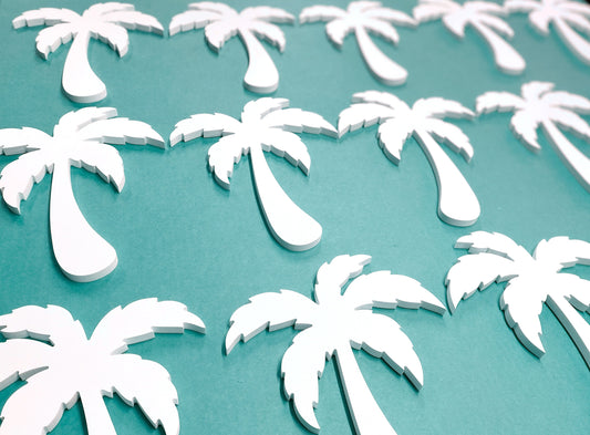 Palm Tree Shutter Add-On Decorations Set, Weatherproof PVC Exterior House Decor, Beach House Decor, Coastal Home Shutter Embellishments