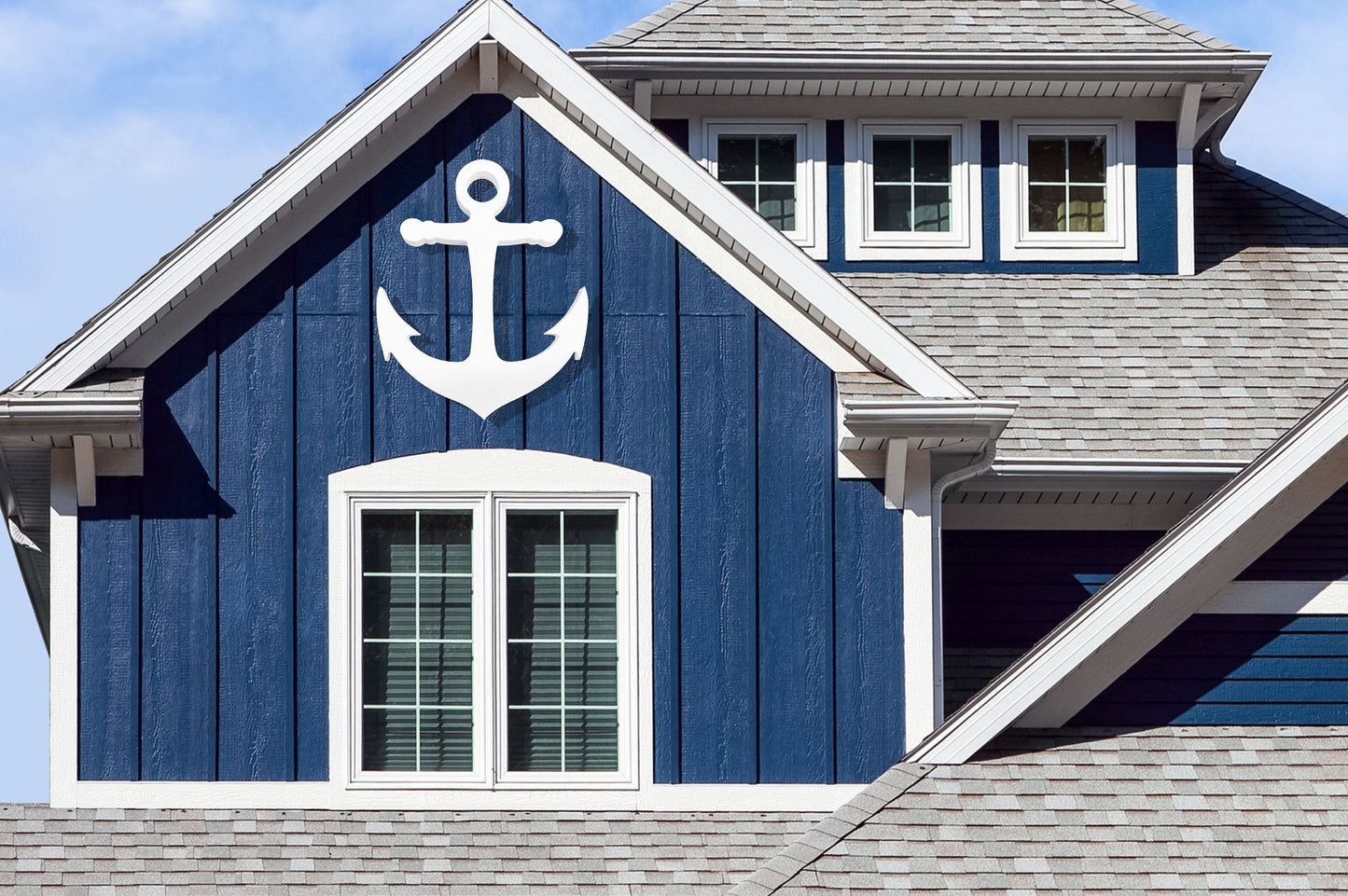 Large Weatherproof Anchor, Exterior Nautical House Art, Big Outdoor Beach House Wall Art, Unique Coastal Home Decor, PVC Anchor Sign