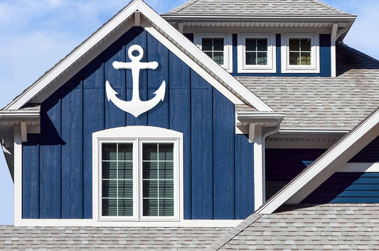 Large Weatherproof Anchor, Exterior Nautical House Art, Big Outdoor Beach House Wall Art, Unique Coastal Home Decor, PVC Anchor Sign