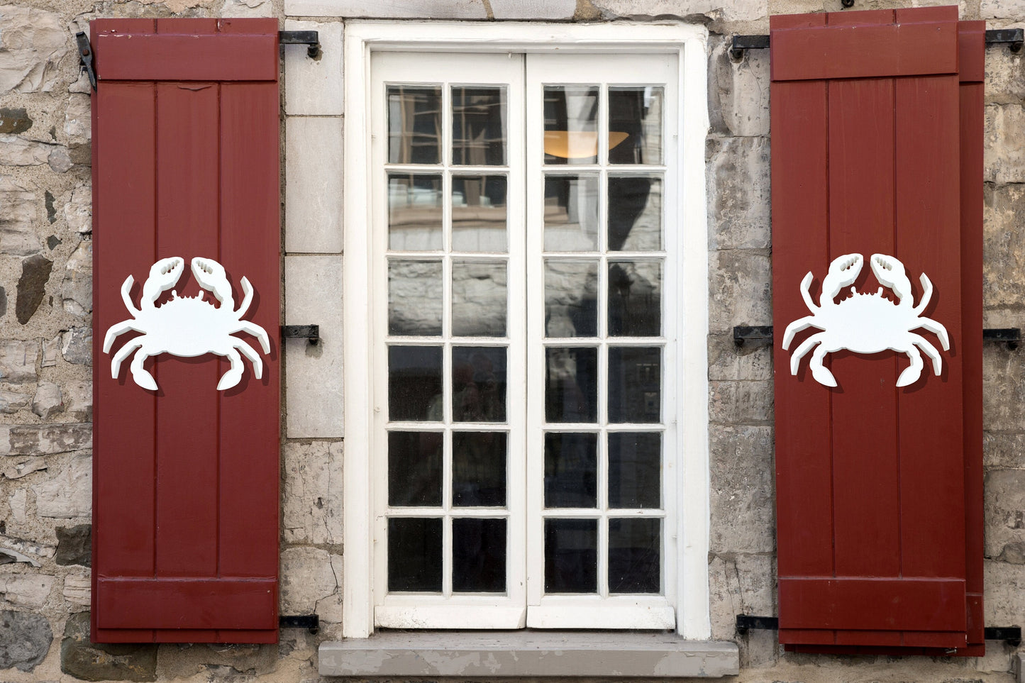 Crab Add-On Shutter Embellishments for Beach House, Outdoor Crab Decorations, Weatherproof PVC Exterior Home Decor, Coastal Cottage Decor