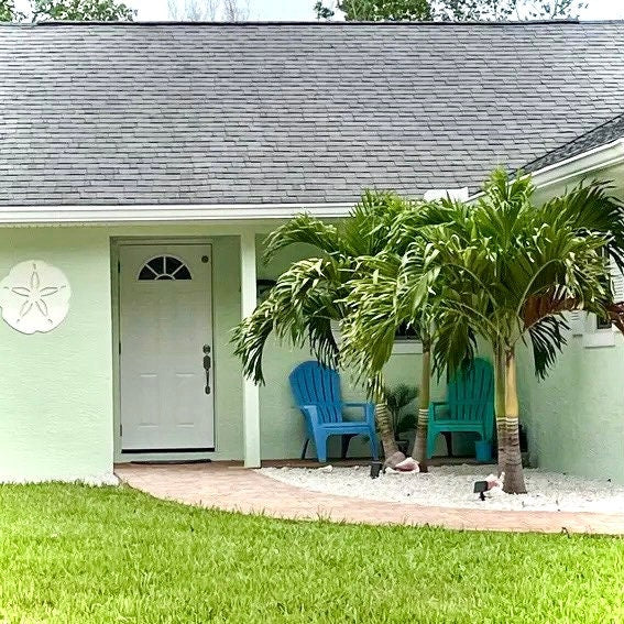 Weatherproof Sand Dollar, Large Outdoor Sand Dollar Sign for Beach House, Exterior Coastal Home Decor