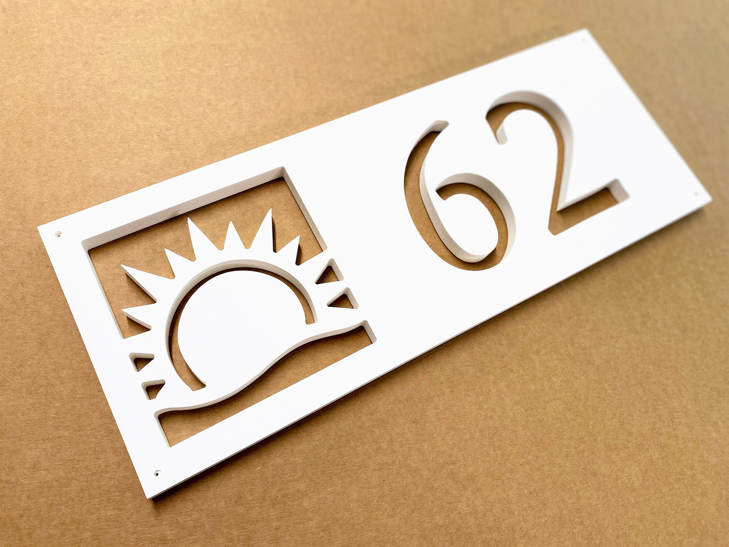 sun address sign for lake house river house mountain home Southwest desert home. Sunshine sunrise sunset outdoor decor.