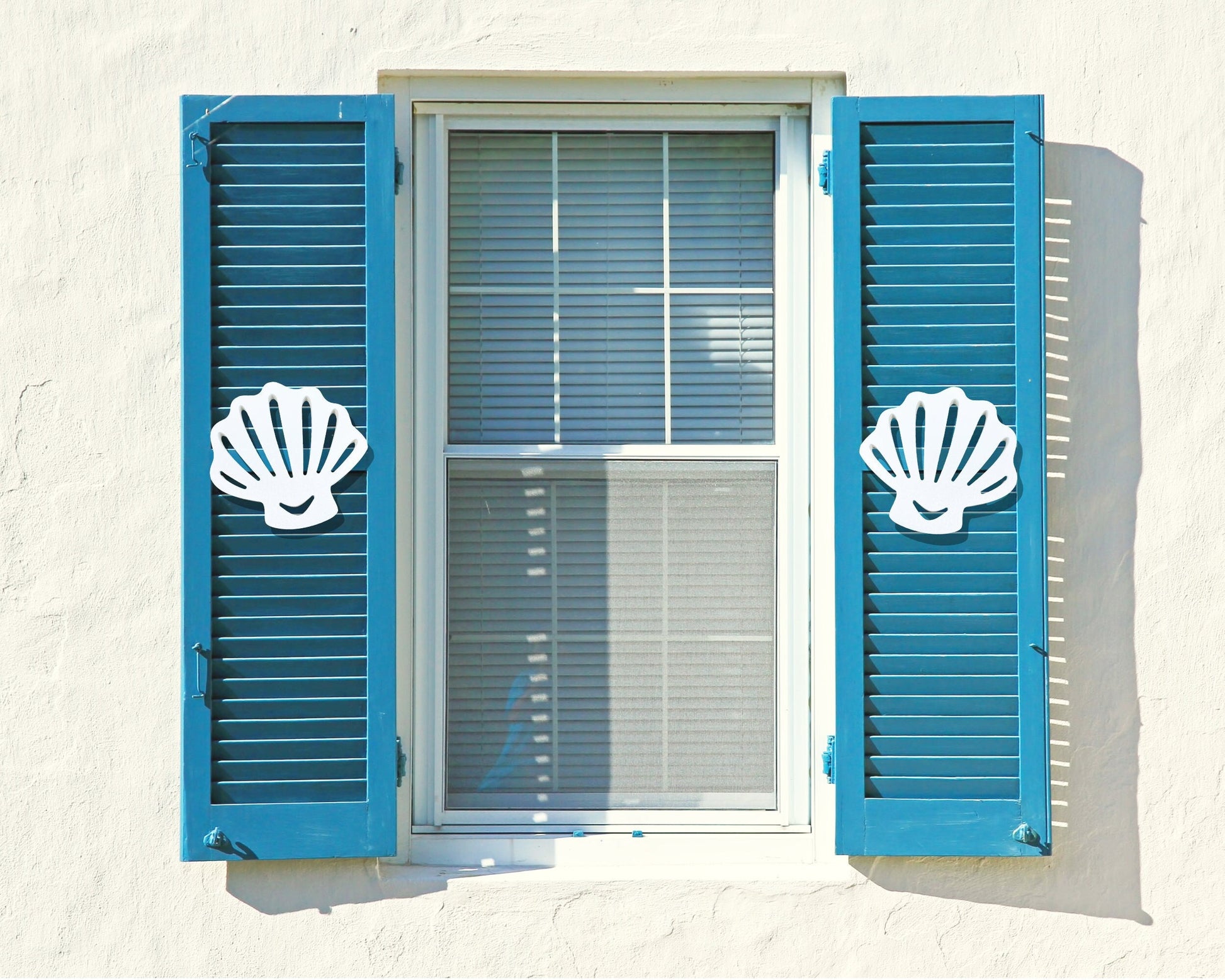 Seashell Shutter Add-On Decorations Set, Weatherproof PVC Exterior House Decor, Beach House Decor, Coastal Home Shutter Embellishments