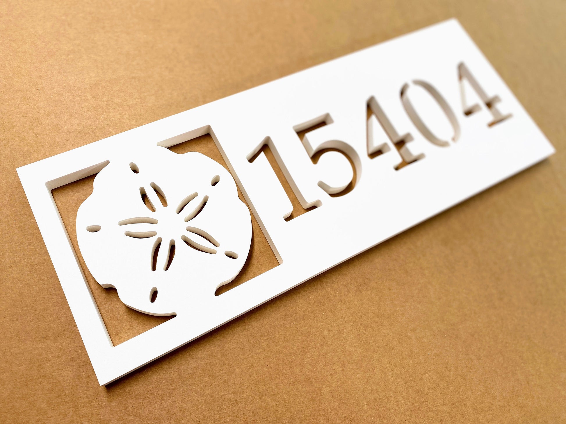 Weatherproof Sand Dollar Address Sign, Horizontal Beach House Numbers, Coastal Cottage Outdoor Decoration, Outdoor Beach Home Address Plaque