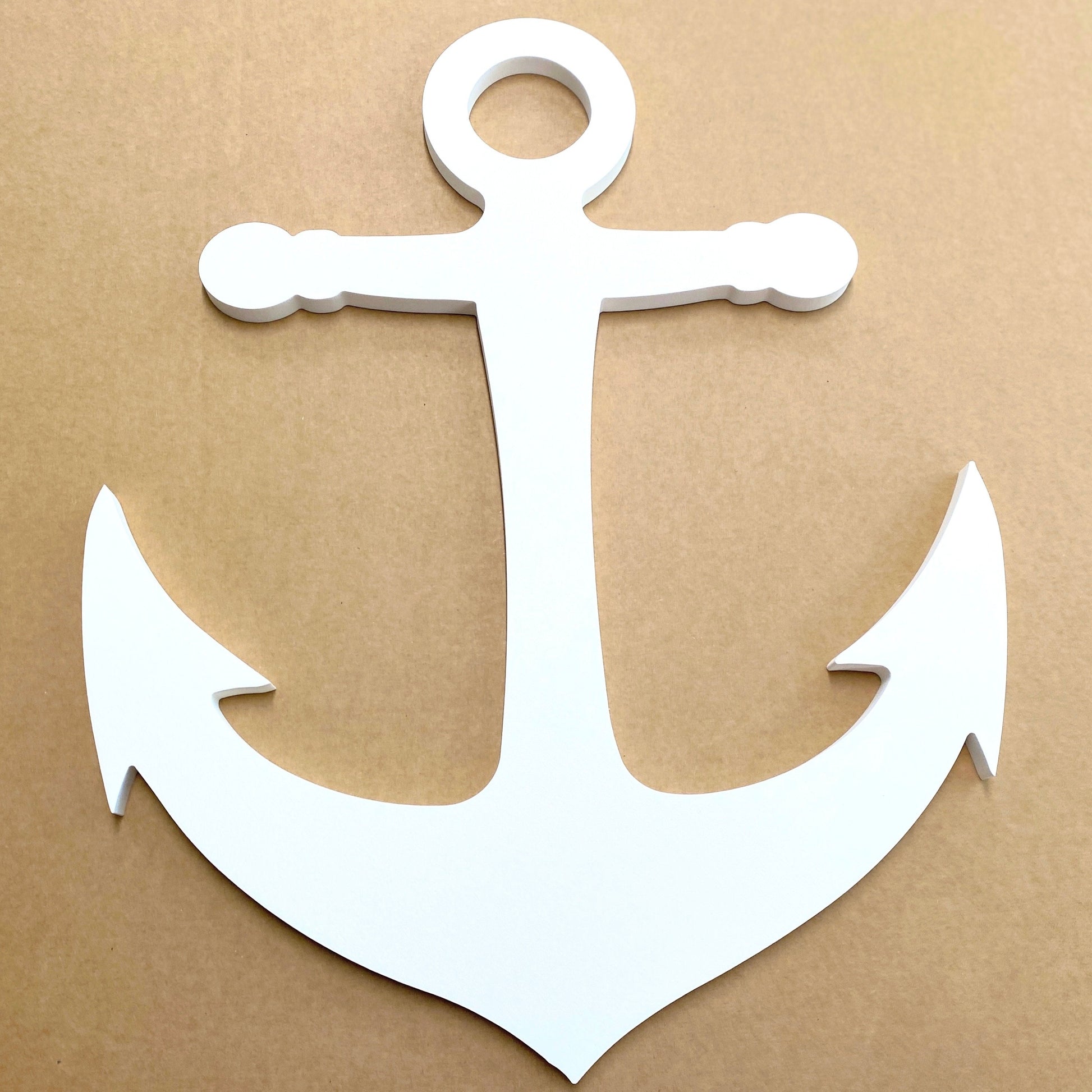 Large Weatherproof Anchor, Exterior Nautical House Art, Big Outdoor Beach House Wall Art, Unique Coastal Home Decor, PVC Anchor Sign