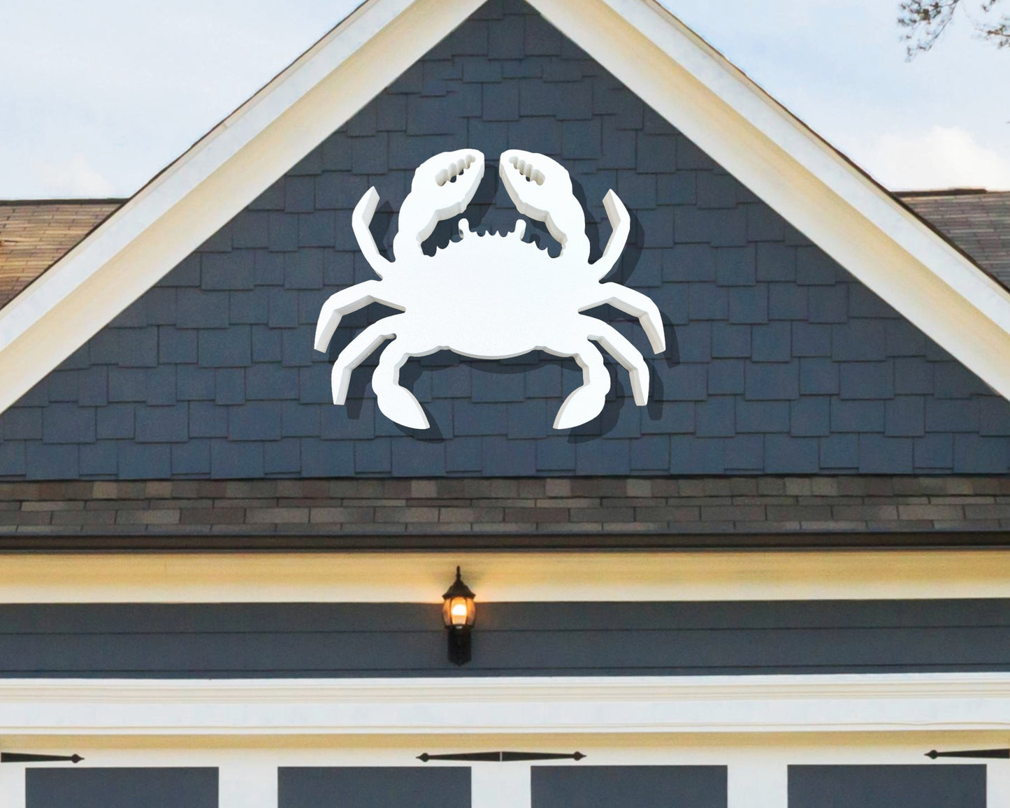 Weatherproof Crab Large Outdoor Wall Art Sign for Beach House or Coastal Home Decor